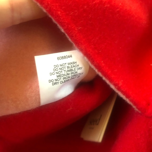 SOLD* Reversible wool Fall Winter coat Seed Heritage red/pink women's size S - Picture 7 of 7